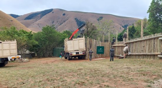 Rhino truck and boma